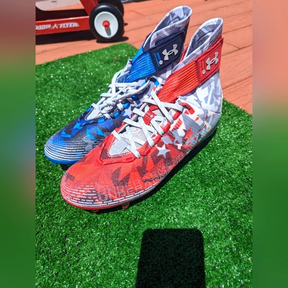 Under Armour Highlight MC LE 'USA' Football Cleats‎ Men's Size 11.5/12 - Picture 1 of 11
